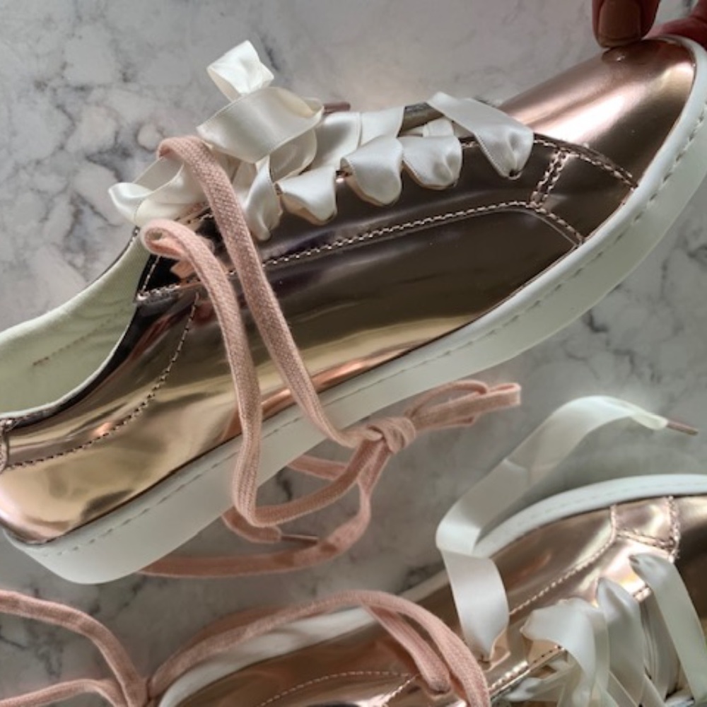 Kate Spade Keds/ NWT Women's Rose Gold Sneakers - Picture 10 of 14